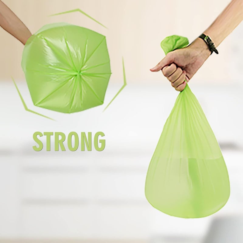 Inwaysin 3 Gallon Biodegradable Trash Bags - Compostable Small Garbage Bag Strong Thick Unscented Recycling Kitchen Can Liners for Home/Office/Bathroom Waste Basket (Green, 100 Counts) - Image 5